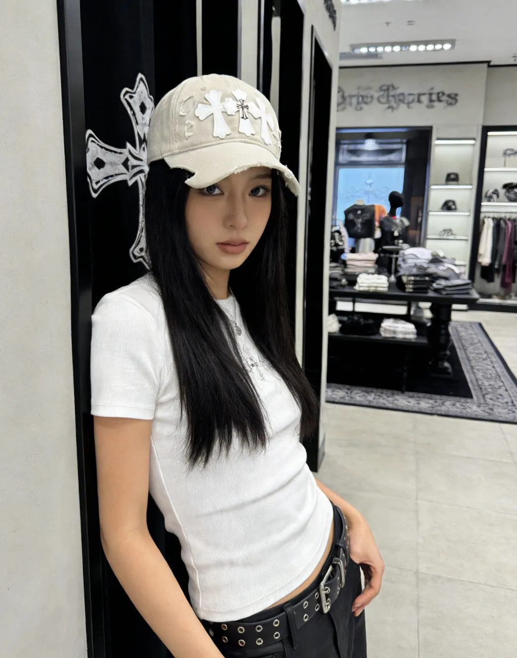 Crow heart distressed spring and summer baseball cap